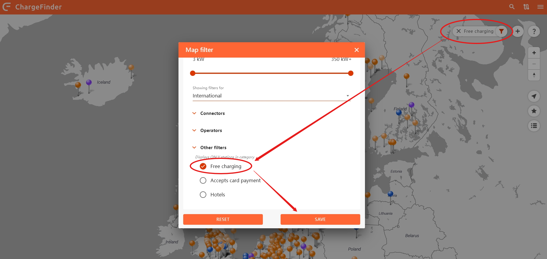 use ChargeFinder to find free charging stations use ChargeFinder to find free charging stations