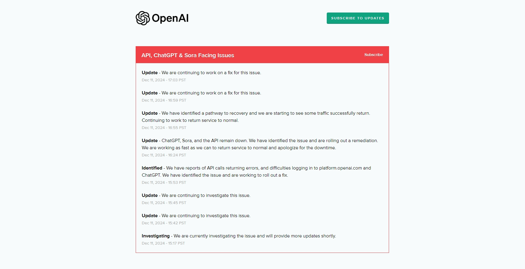 ChatGPT is down? Please check its status