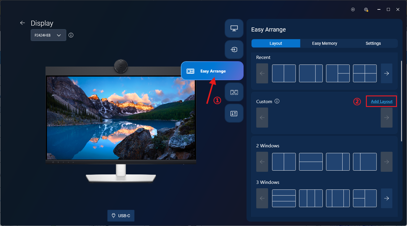 the entry to add a custom layout for Easy Arrange in DDPM