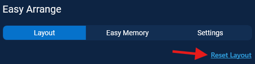 reset layout in DDPM Easy Arrange
