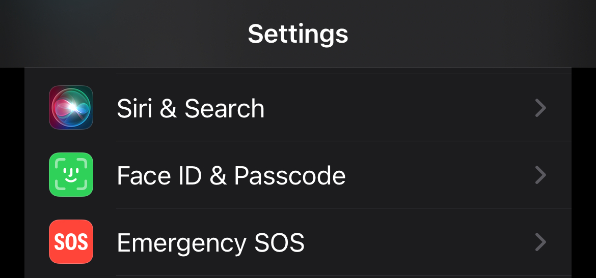 iOS Settings iOS Settings