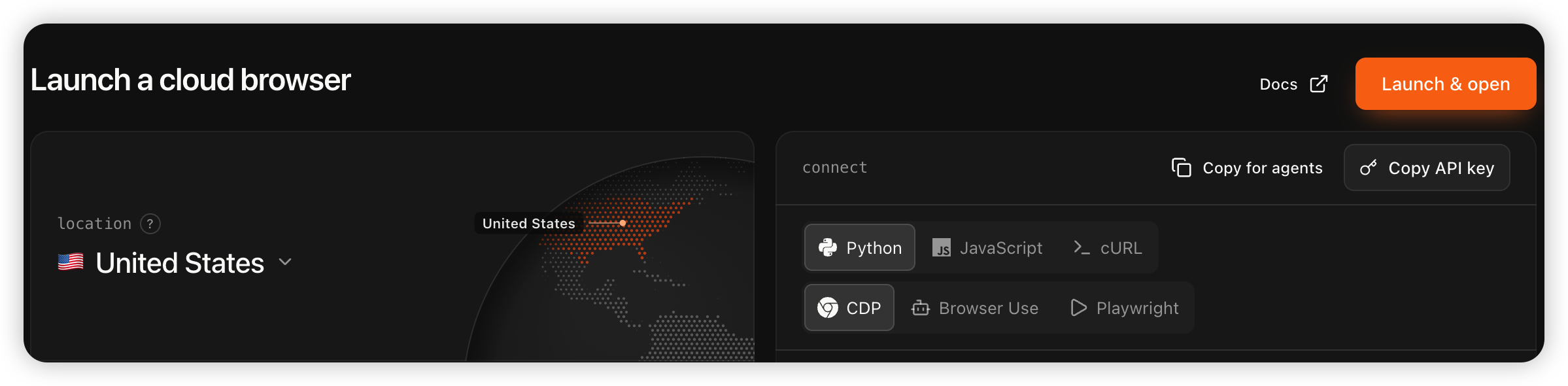 launch browser session in Browser-Use