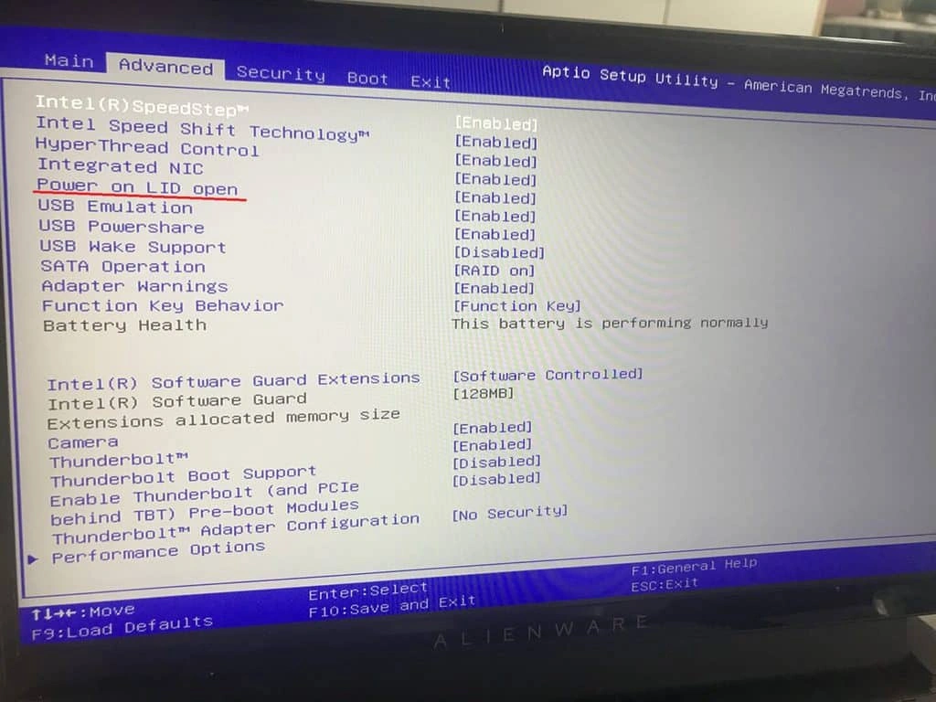 disable Power on LID open in Dell laptop BIOS disable Power on LID open in Dell laptop BIOS