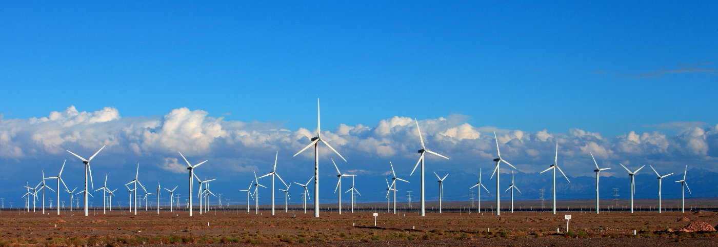 Large-scale wind power generation in western China